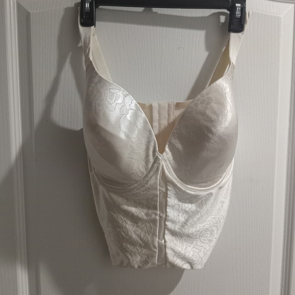 Chic Ivory Floral Bustier
